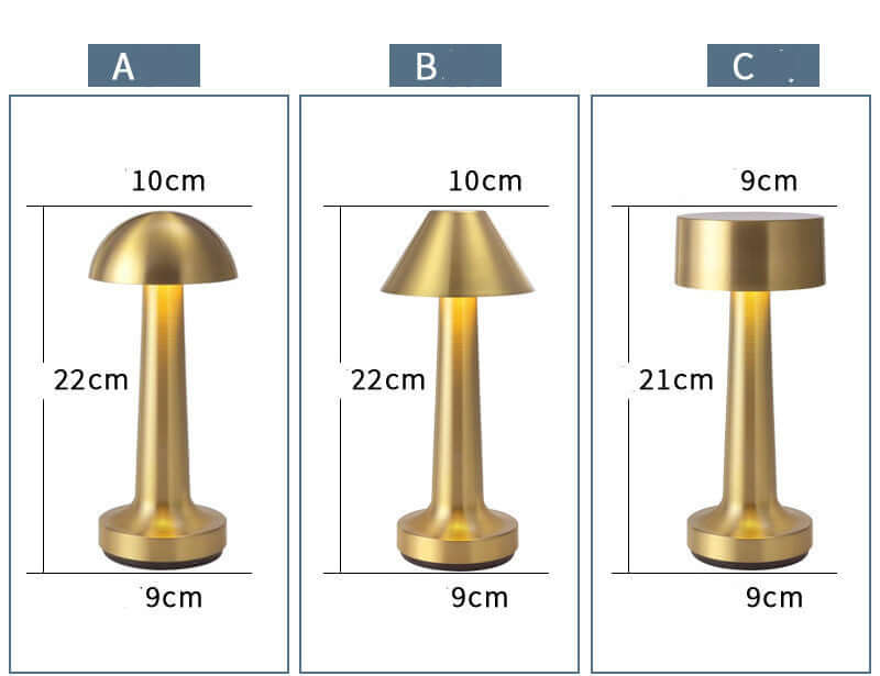 Metal lampholder LED table lamp in rose gold finish