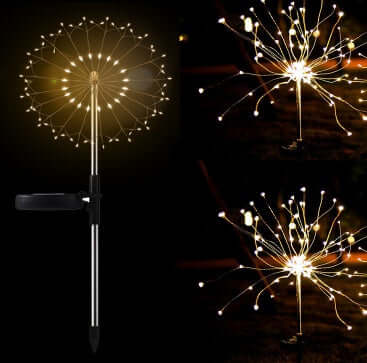 Solar Fireworks Lights Christmas Outdoor Decoration