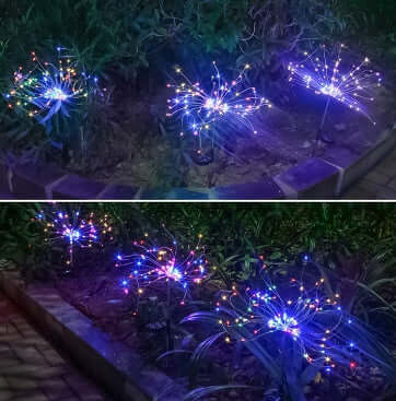 Solar Fireworks Lights Christmas Outdoor Decoration