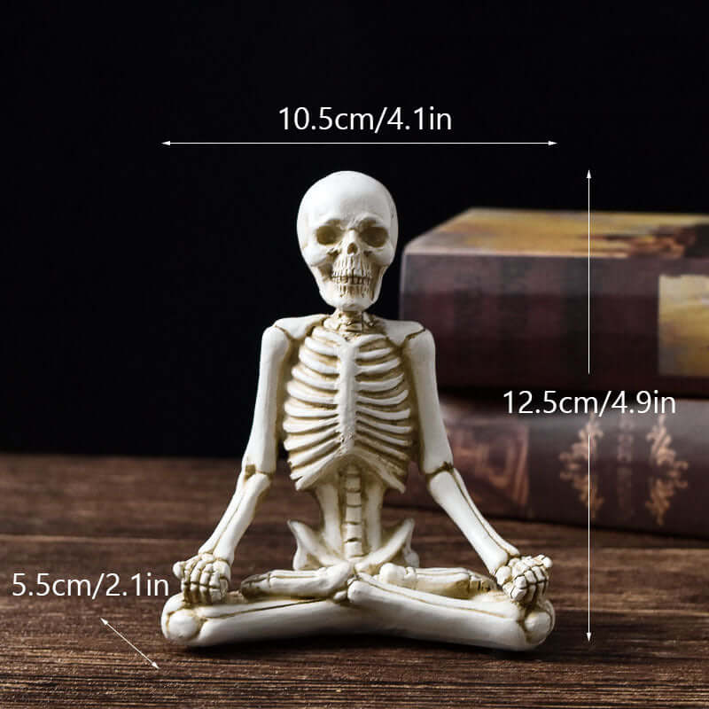  Halloween Horror Desktop Ornaments Skeleton in vintage white