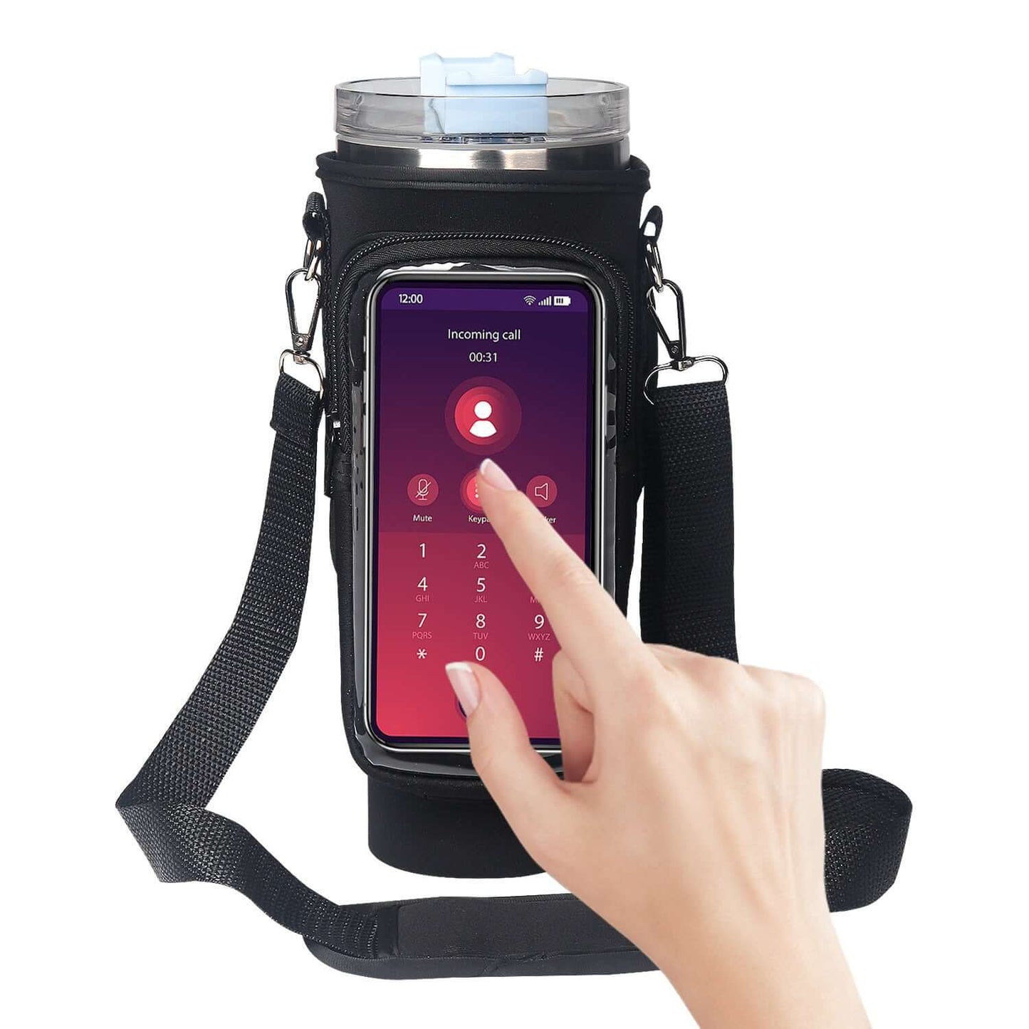 40oz Tumbler Sleeve with Phone Holder