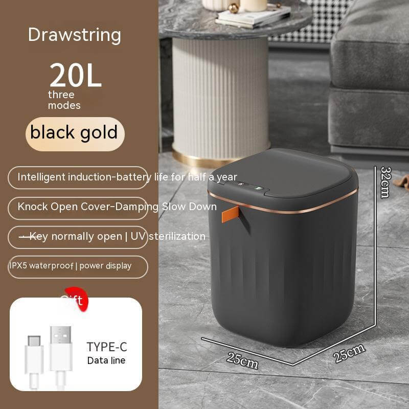 Smart Trash Can Automatic Induction Lid Compact Design