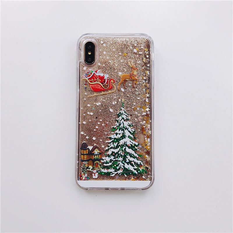 Mobile Cover Santa Claus Christmas Tree Quicksand Shell