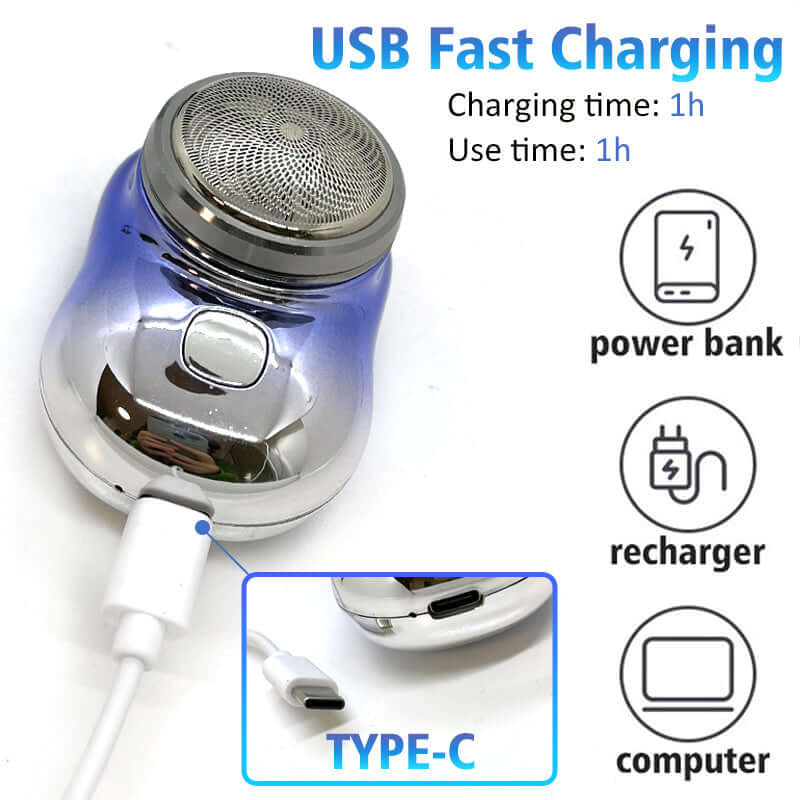 Mini Portable Cordless USB Electric Shaver