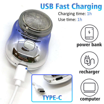 Mini Portable Cordless USB Electric Shaver