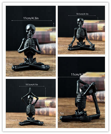  Halloween Horror Desktop Ornaments Skeleton in vintage white