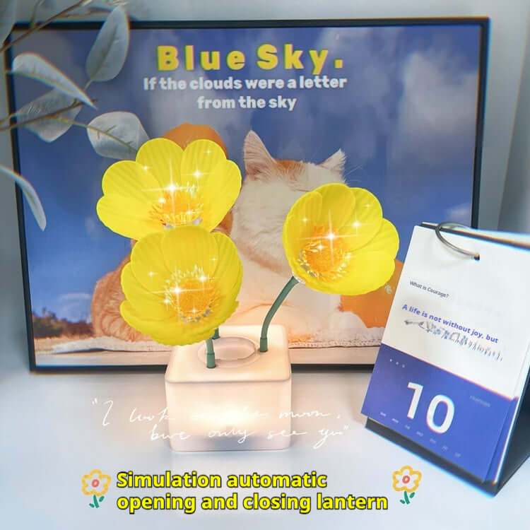  Flowering Charging Small Night Lamp Creative Bedroom