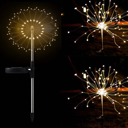 Solar Fireworks Lights Christmas Outdoor Decoration