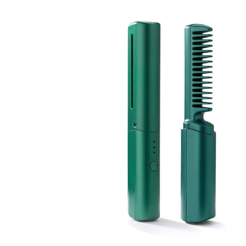 Professional Wireless Hair Straightener Curler Comb Heating