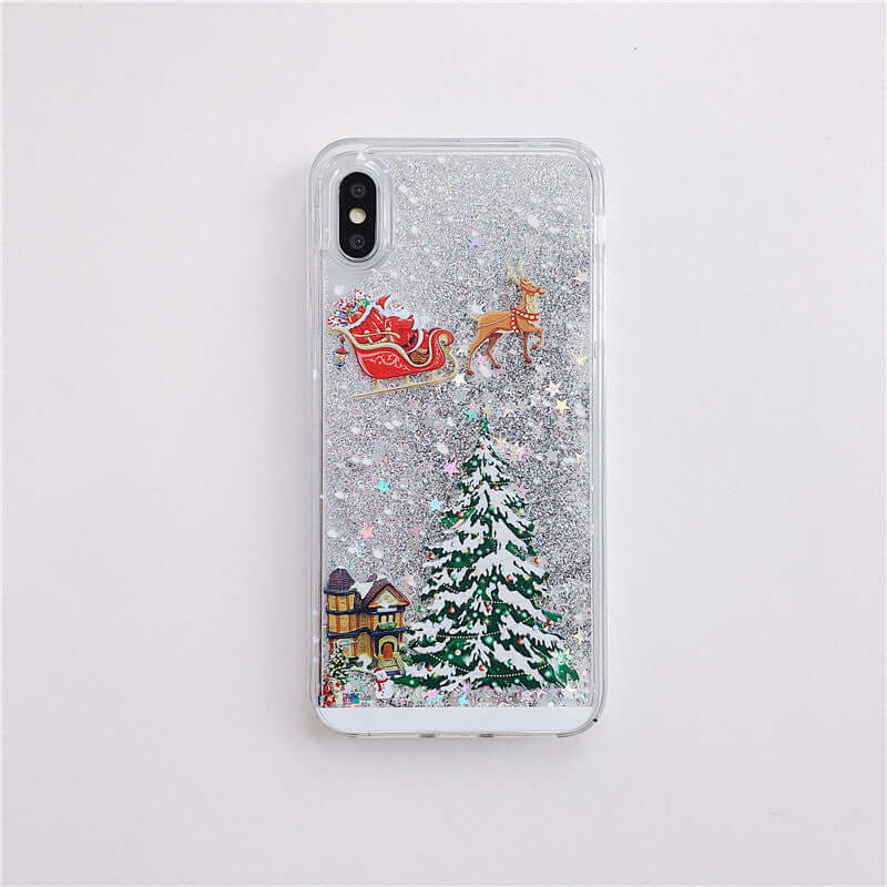 Mobile Cover Santa Claus Christmas Tree Quicksand Shell