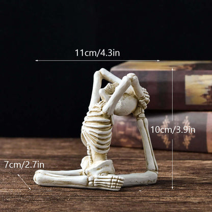  Halloween Horror Desktop Ornaments Skeleton in vintage white