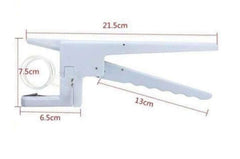 Handheld plastic egg cracker tool design for easy egg breaking and separator use in kitchen gadgets.