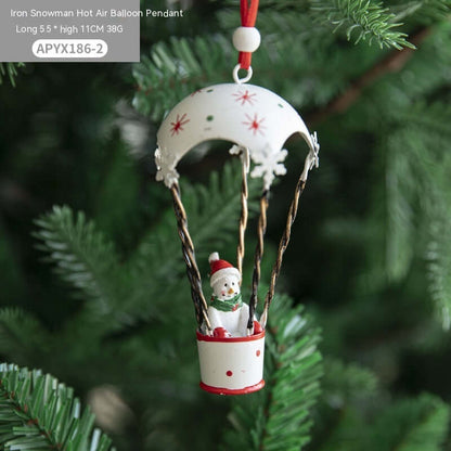 Christmas Hot Air Balloon Pendant Decorations Tree Hangings