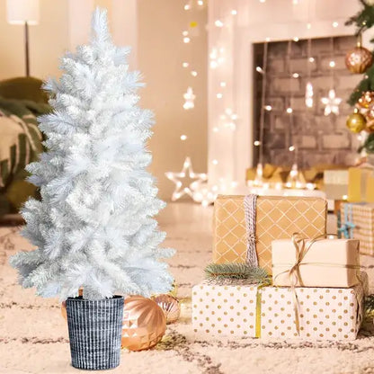 4 FT White Artificial Christmas Tree With Pot Stand