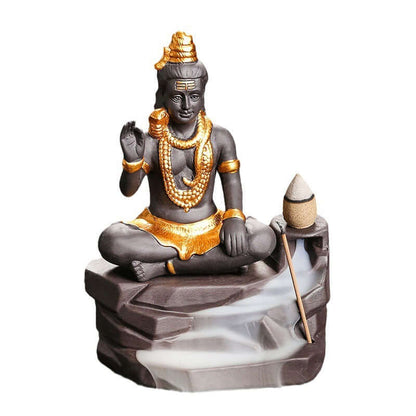 Lord Shiva Statue Zen Home Crafts Decoration Incense Burner