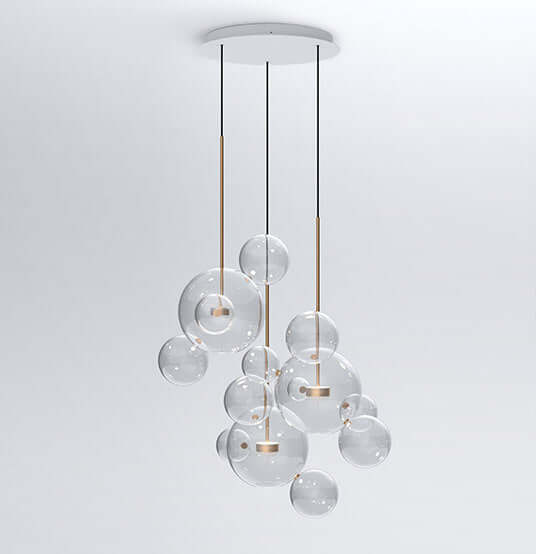 The Soap Bubble Mickey Chandelier adds a playful yet elegant LED glow to any living room, bedroom, or dining area with its artistic glass design.