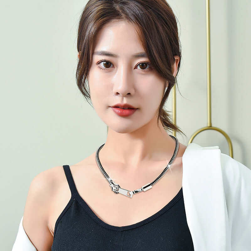 Personalized Hip Hop One Style For Dual Zipper Necklace