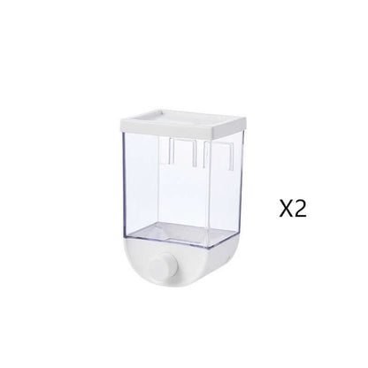 Kitchen Food Storage Press Container Cereal Dispenser Wall 