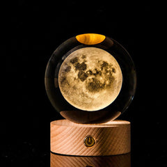 The Luminous Galaxy Crystal Ball features 3D laser-carved galaxies for a magical decor piece that glows—ideal for gifts, desks, or nightstands.