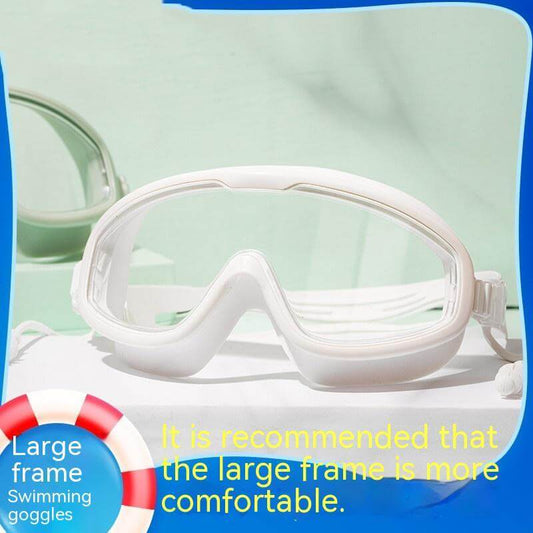 Swimming Goggles Large Frame Waterproof Anti-fog HD Glasses Equipment Men And Women Swimming Goggles