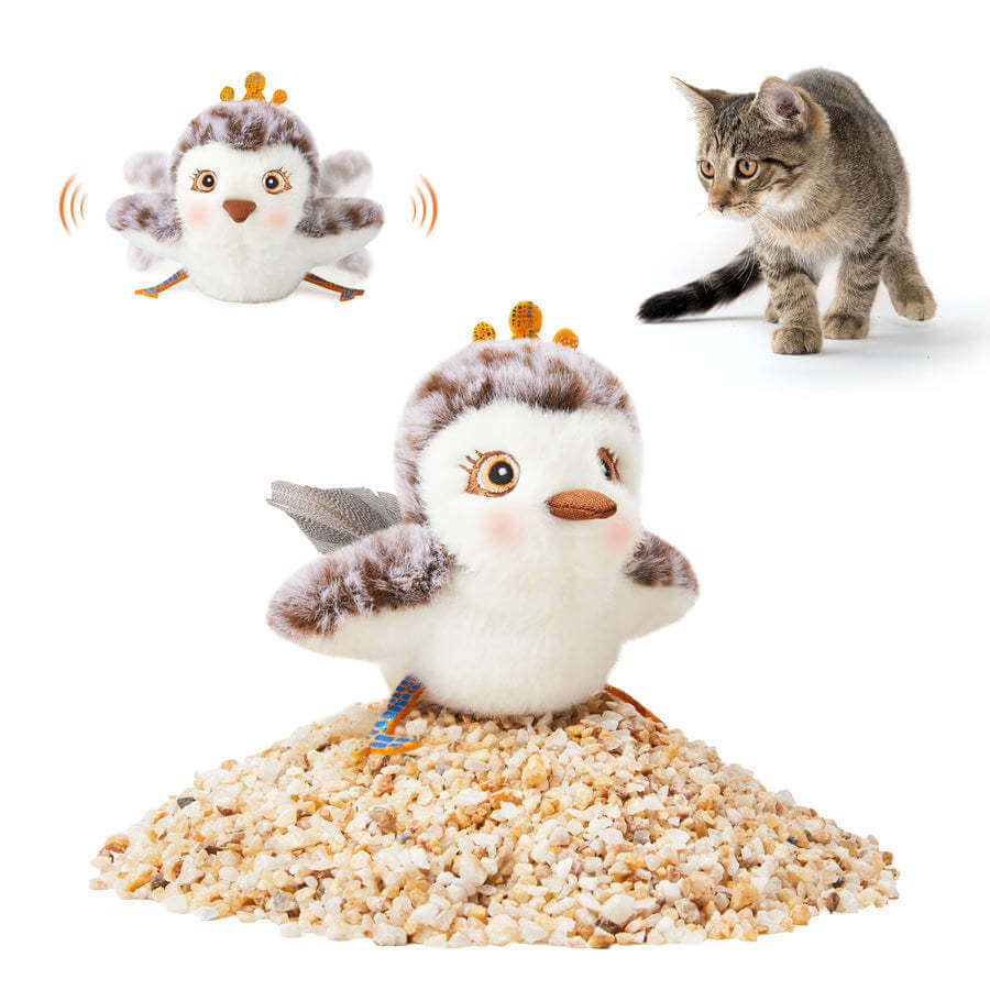 Cat Toy USB Rechargeable Electronic Pet Toys Flapping Bird