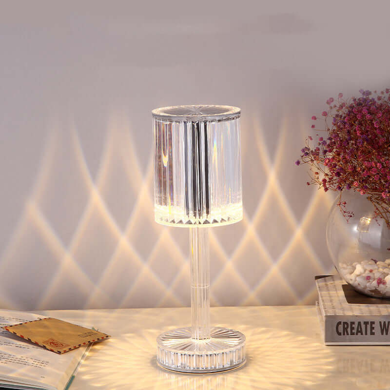 Crystal Table Lamp Romantic LED Warm Light for Home Decor