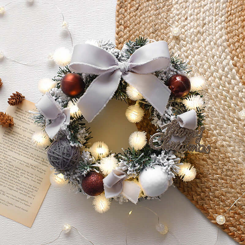 Christmas Pendant LED Light String Wreath Package Decoration