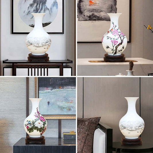 Jingdezhen Ceramics Neo Chinese Style Vase Ornaments