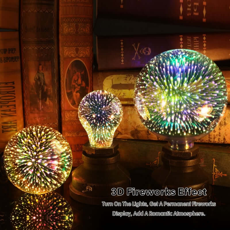 Christmas Lights Home Decorations 3D Fireworks Bulb 