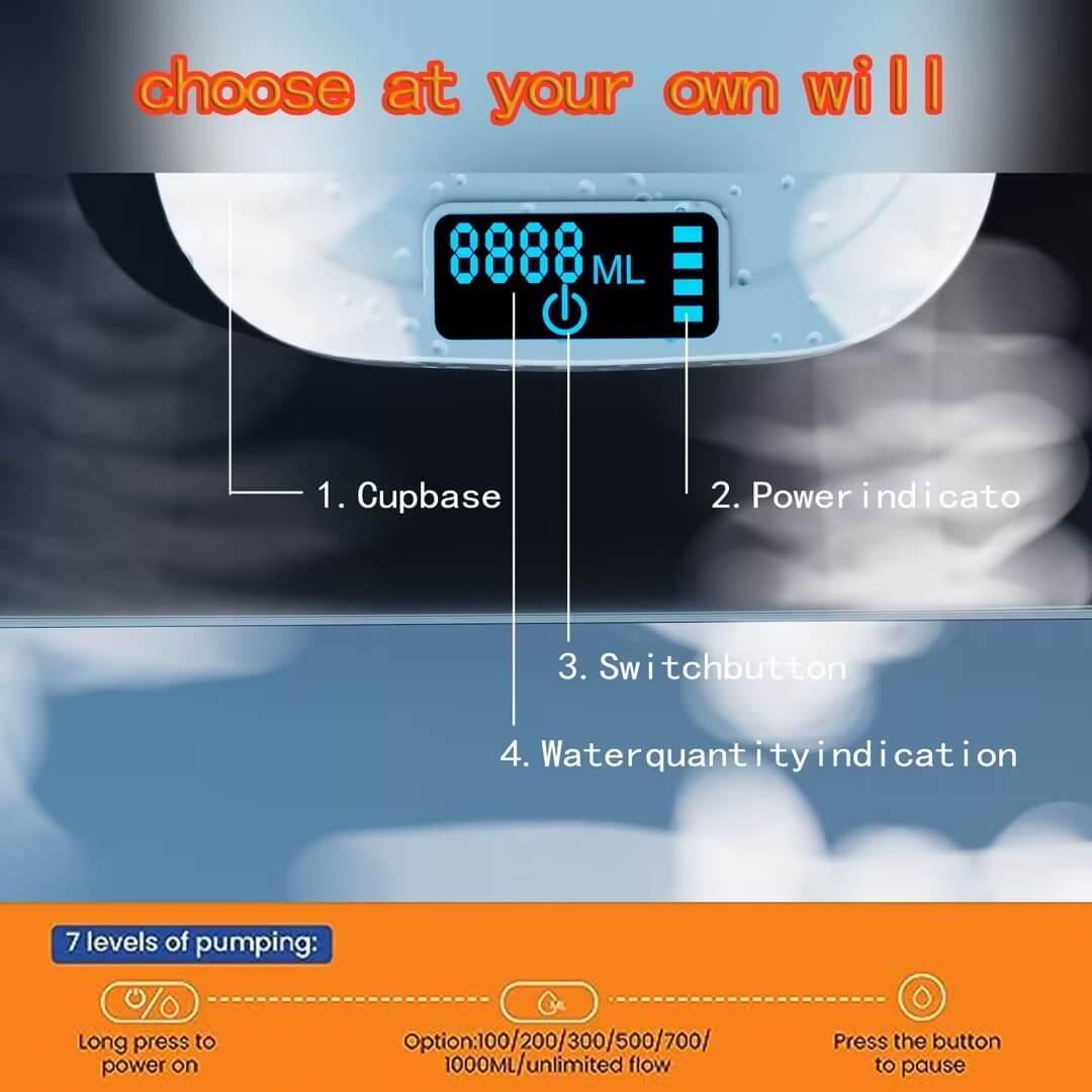 Water Dispenser Bottle  Smart Rechargeable & Portable