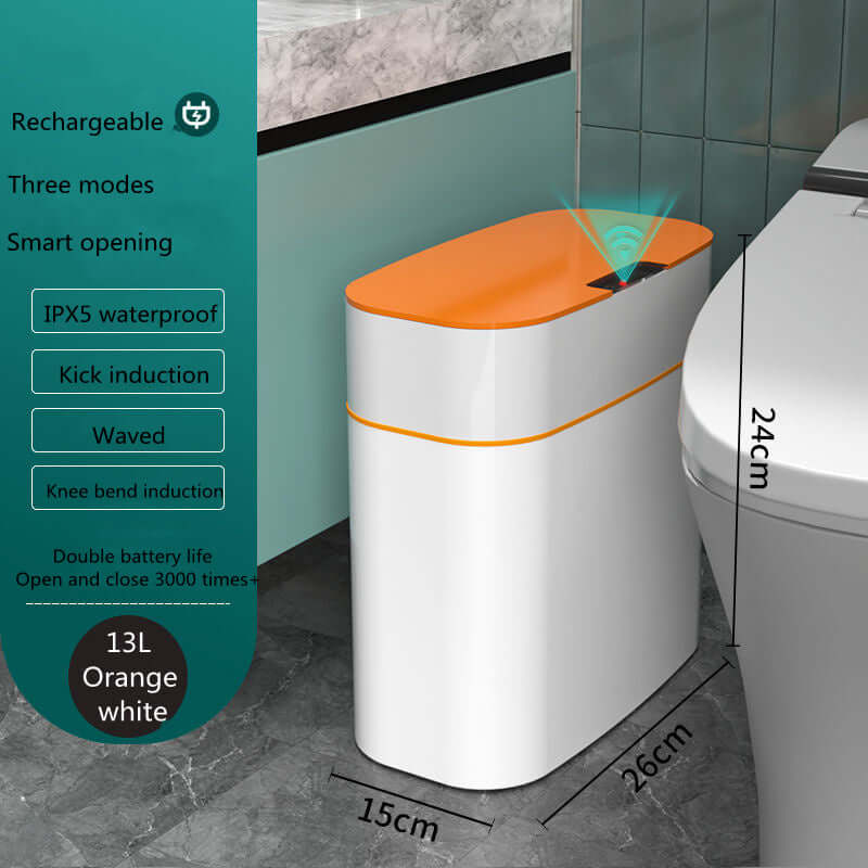 Smart Trash Can Automatic Induction Lid Compact Design