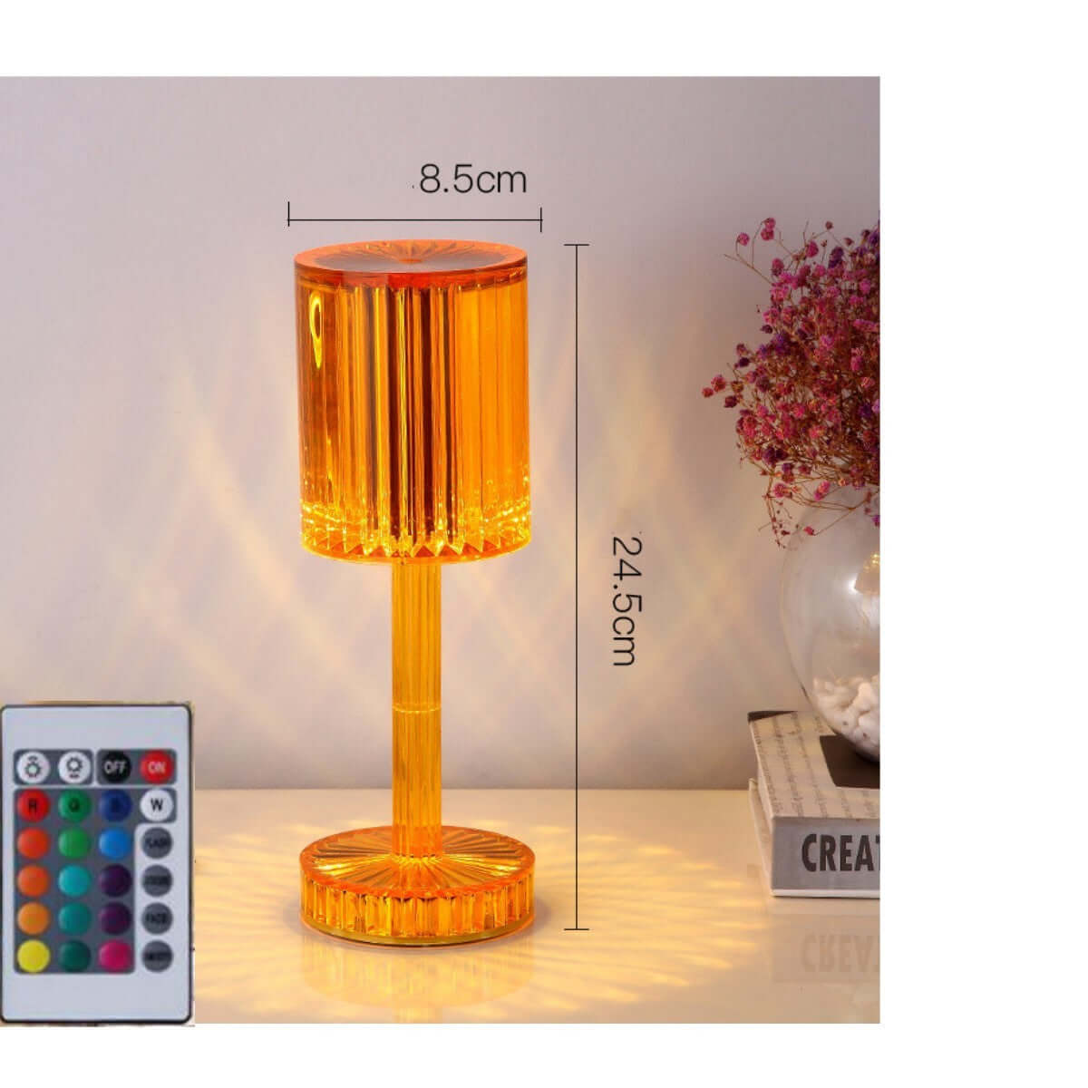 Crystal Table Lamp Romantic LED Warm Light for Home Decor