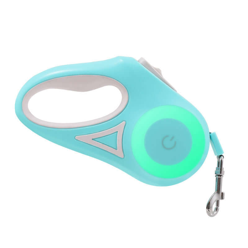 Retractable dog leash with comfortable grip for walking pets outdoors