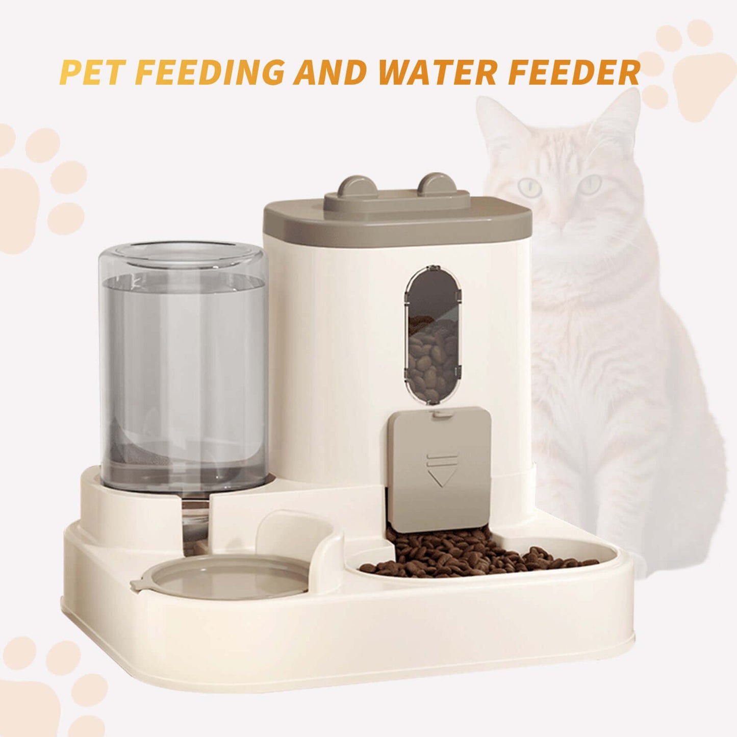 Automatic 2-in-1 Cat Food & Water Dispenser