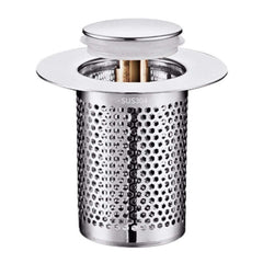 SUS304 stainless steel wash basin strainer with bounce core and perforated design for efficient drainage.