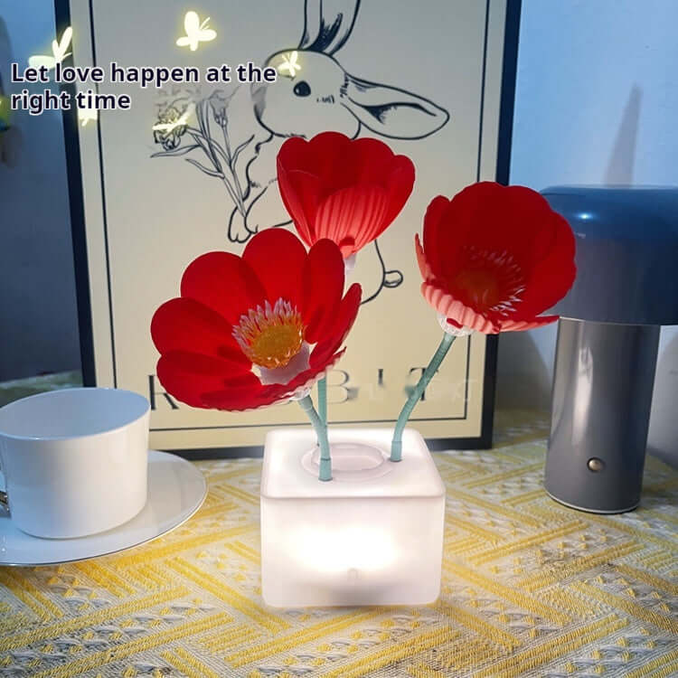  Flowering Charging Small Night Lamp Creative Bedroom