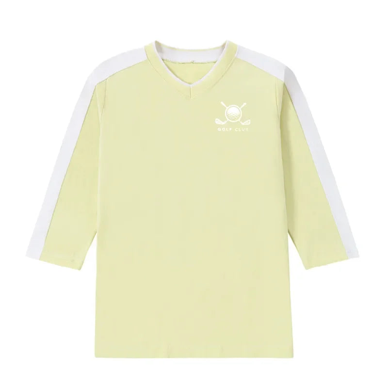 AP 2025 SS golf collection casual pleated clothing boys girls cotton casual sporty family matching clothes child dress shirt set
