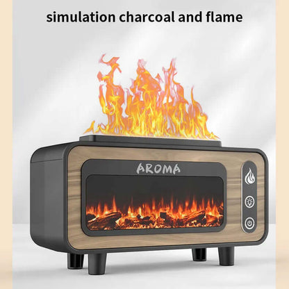 Ultrasonic Flame Humidifier 200ml Simulated Fireplace