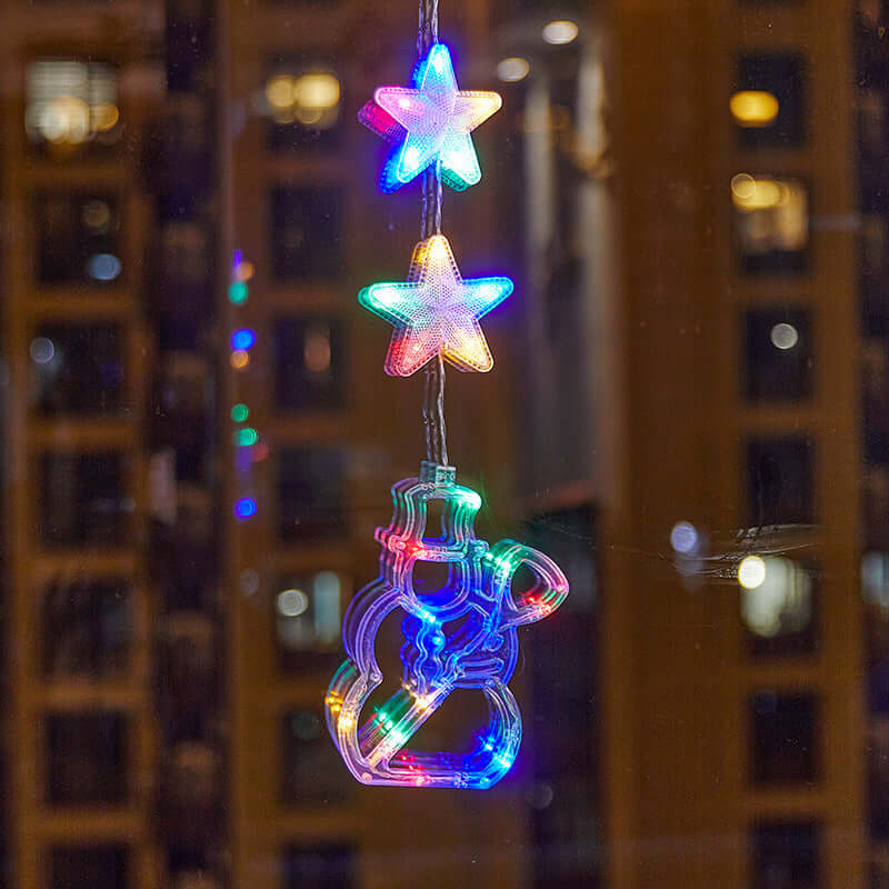 Christmas Atmosphere Layout Sucker Lamp Window Decoration