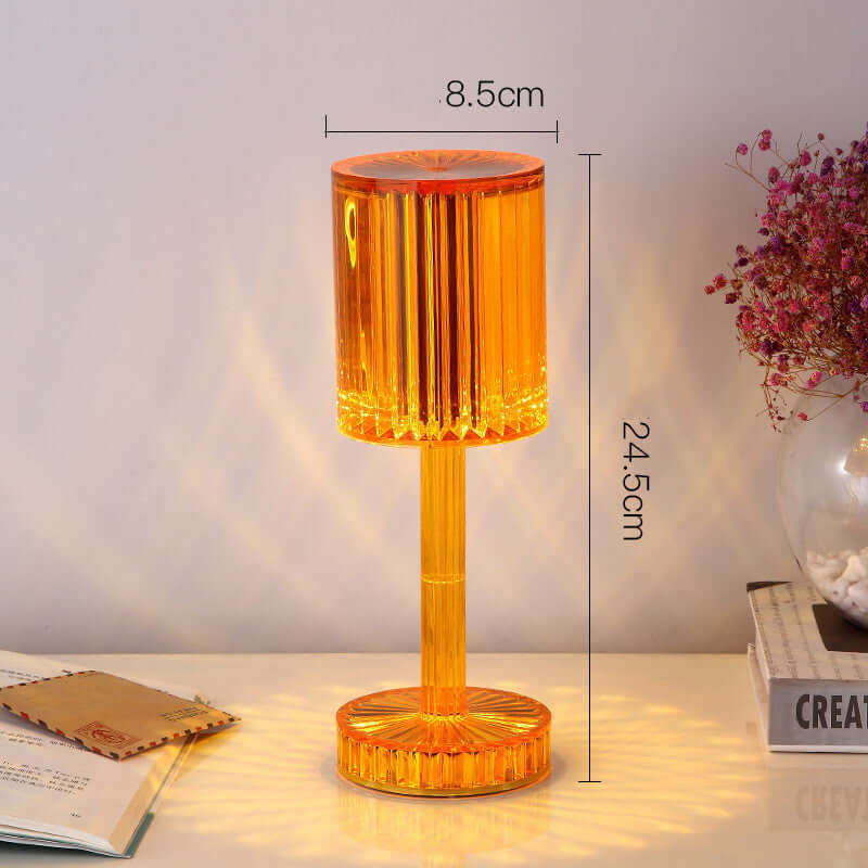 Crystal Table Lamp Romantic LED Warm Light for Home Decor