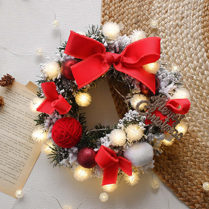 Christmas Pendant LED Light String Wreath Package Decoration
