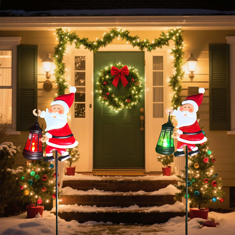 Solar-Powered Santa Yard Decoration Creative Light
