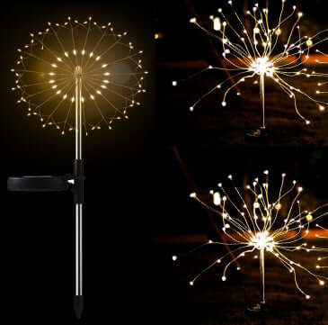 Solar Fireworks Lights Christmas Outdoor Decoration