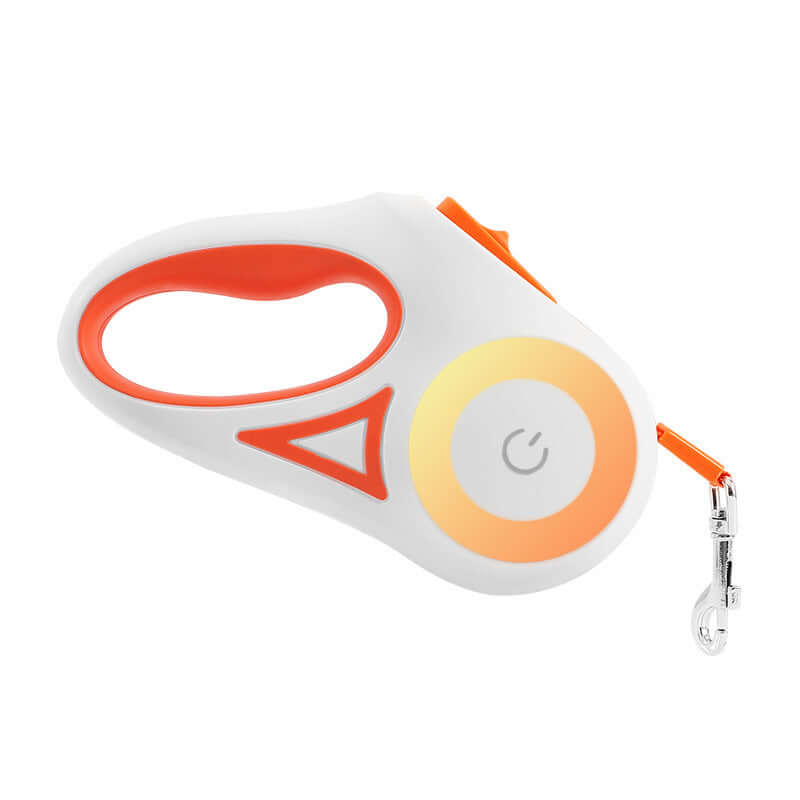 Retractable dog leash with comfortable grip for walking pets outdoors