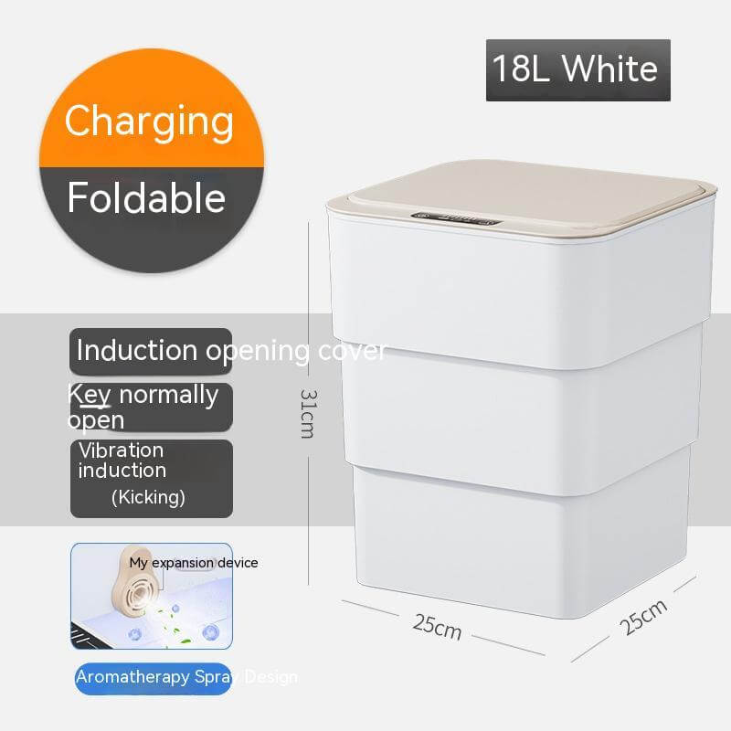 View details for Smart Trash Can With Lid For Bedroom And Living Room Kitchen Storage Box Trash Can Induction Small Car Box Automatic Smart Dustbin Smart Trash Bin Smart Trash Can With Lid For Bedroom And Living Room Kitchen Storage Box Trash Can Inductio