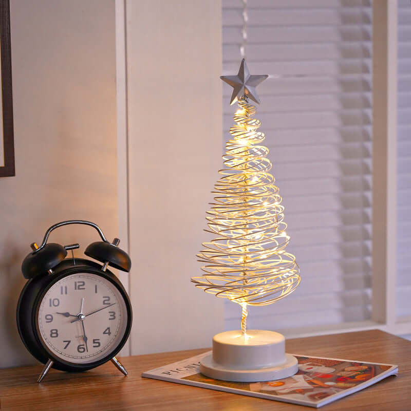 LED Christmas Tree Spiral Light Table Lamp