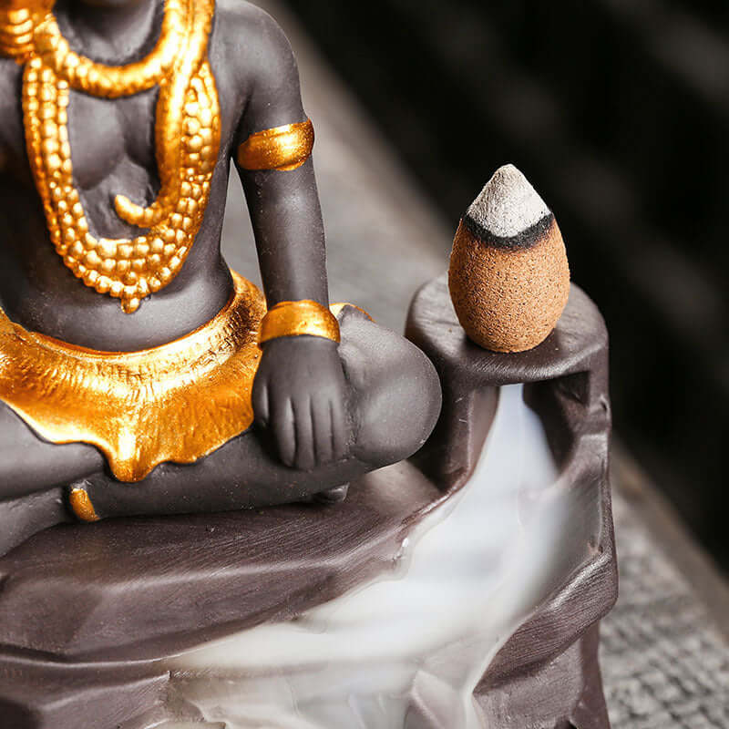 Lord Shiva Statue Zen Home Crafts Decoration Incense Burner