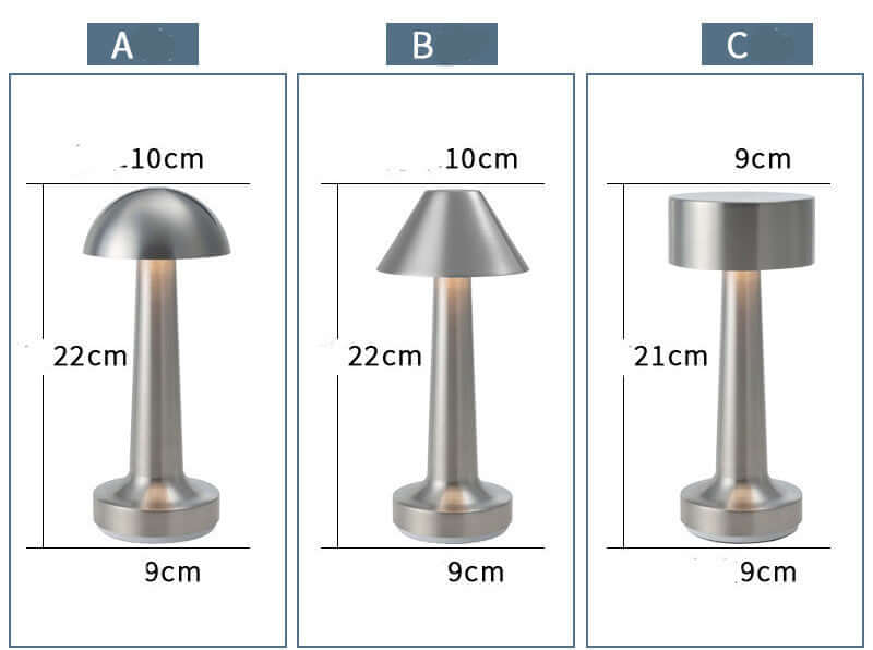 Modern dimmable table lamp in bronze for home or office