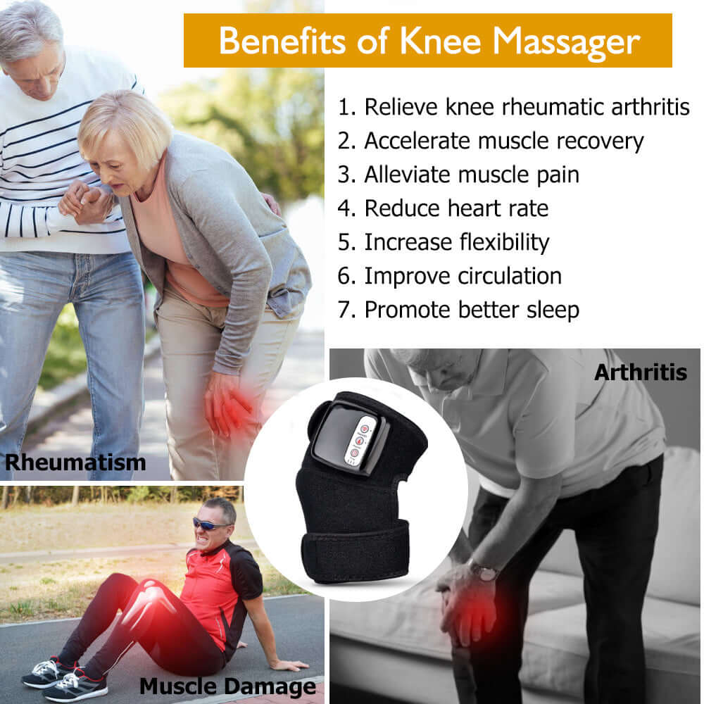 Electric Infrared Knee Massager with Heat & Vibration for Pain Relief