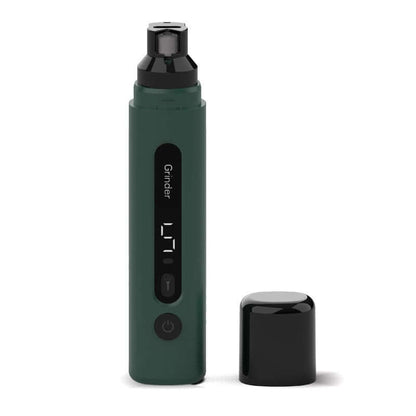 Rechargeable electric dog nail grinder with 5-speed settings and protective cap for safe trimming.